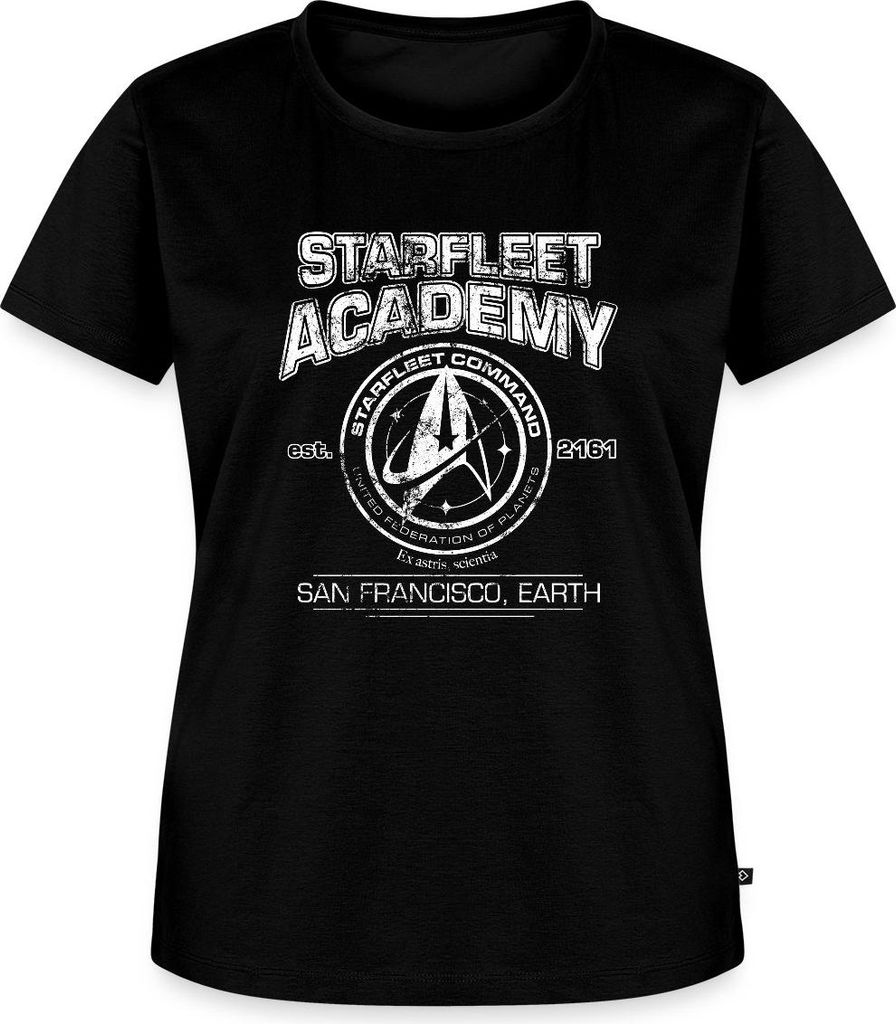 Spreadshirt Star Trek Discovery Starfleet Academy Frauen Premium T-Shirt, 4XL, Schwarz