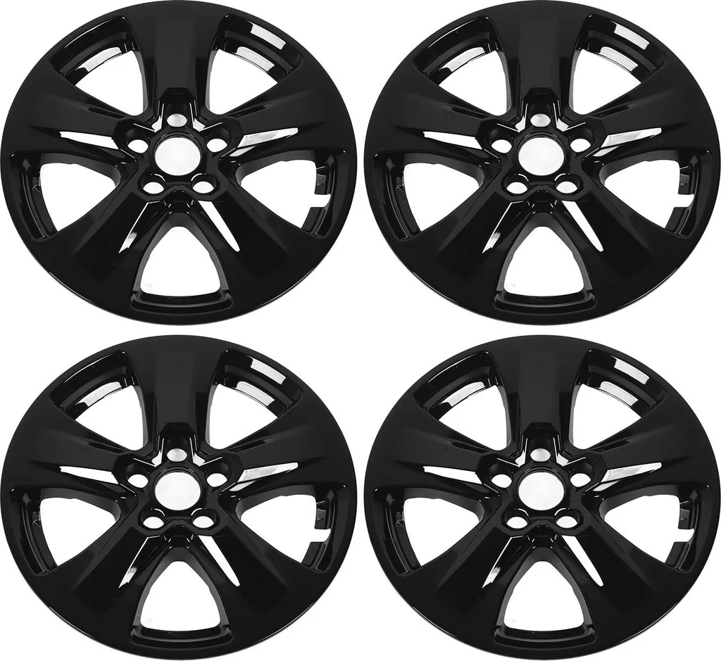 Enjoliveurs 17 Pouces Noir Brillant Haute Résistance - Pack de 4 Unités