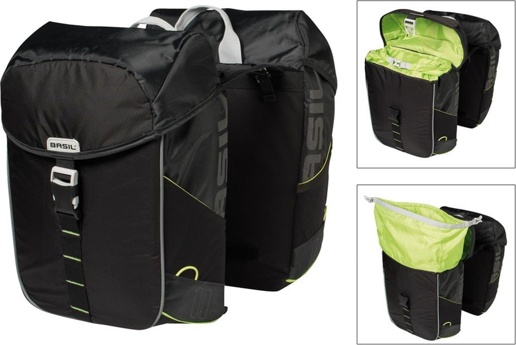 Basil Miles, Hinten, Fahrradtasche, Polyester, Schwarz, 34 Produktbild 