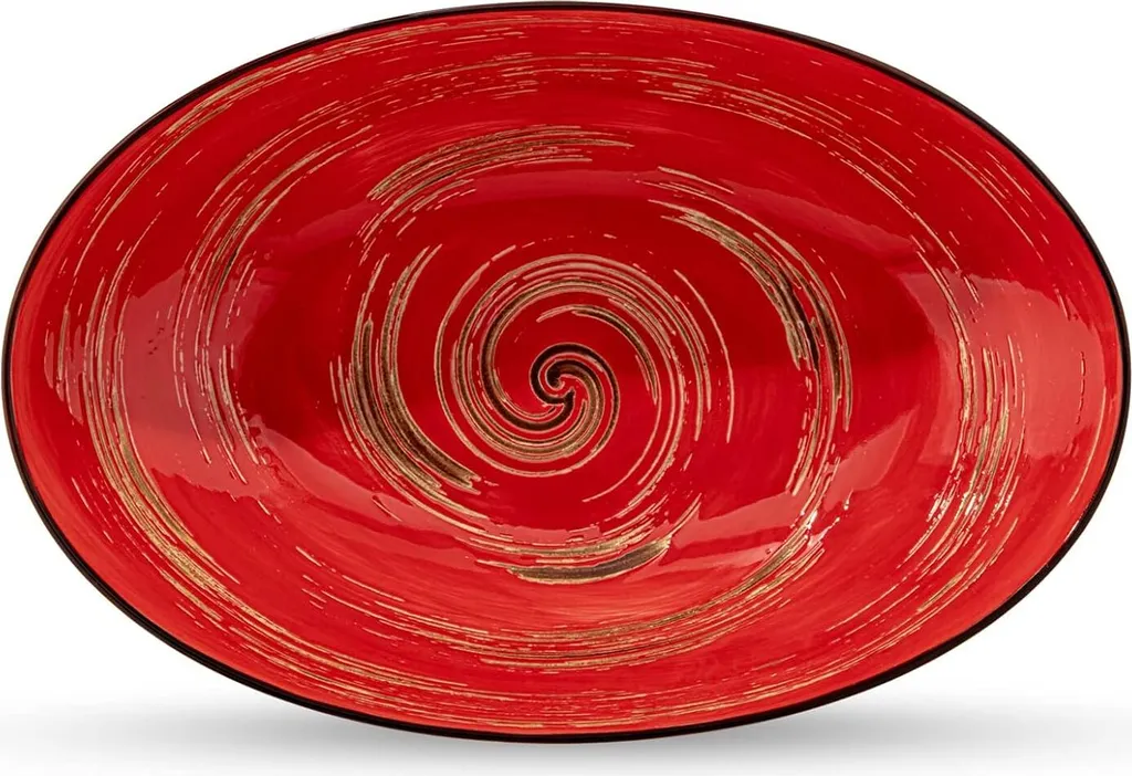 Wilmax Rosso 25cm WL-669240/A2 Ciotola Ovale Porcellana di Lusso - 8