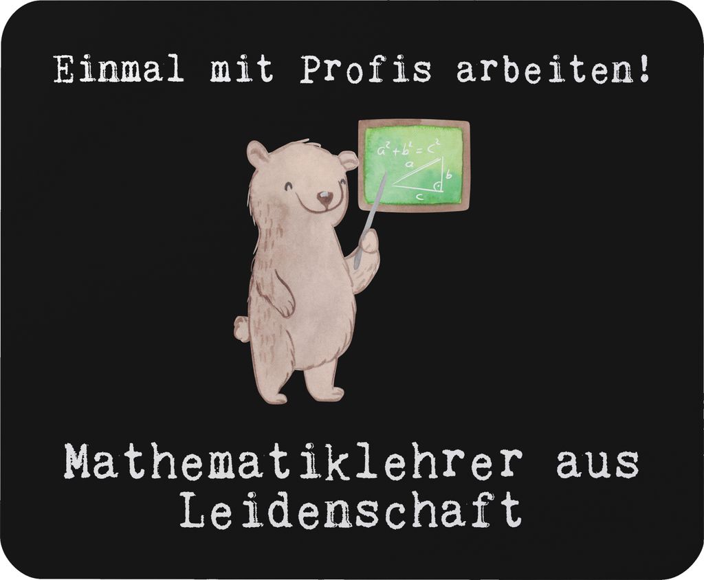 Mr. & Mrs. Panda Mouse Pad Mathematiklehrer Leidenschaft - Schwarz - Geschenk, Lustig, pc mausunterlage, Referendariat, mousematte, Mauspad, Mathel...