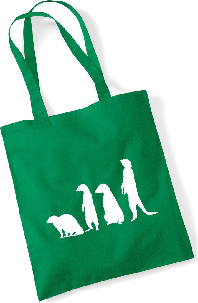 Huuraa Jutebeutel Erdmännchen Silhouette 10 Liter Kelly Produktbild 