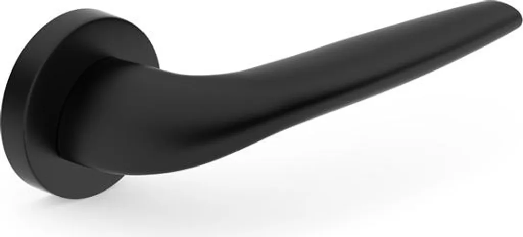 Poignée de porte Julia E noire - Béquille design sur rosace métal