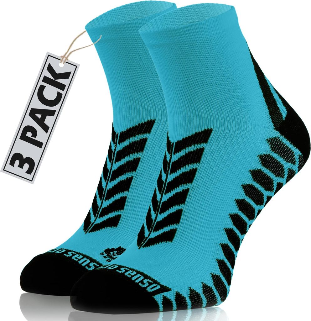 Sesto Senso Sportsocken – Bequeme, atmungsaktive Socken – Unisex für Damen und Herren, Größe 47-50, Blau - 3er-Pack