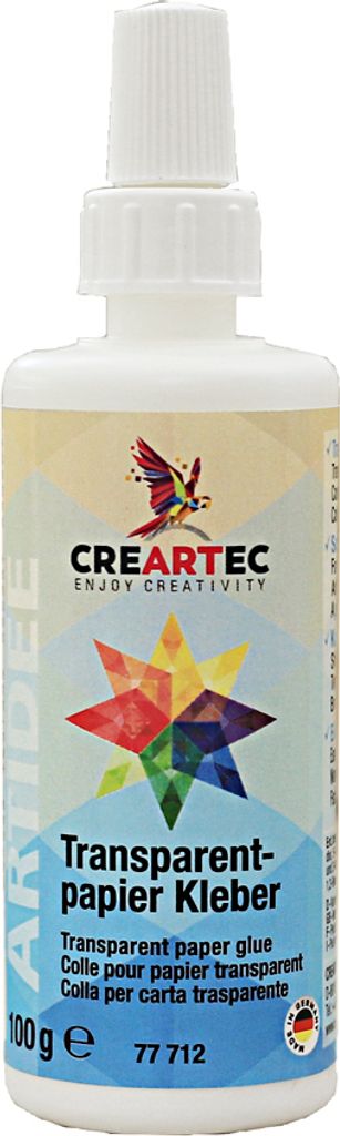 CREARTEC Transparentpapier Kleber - Perfektes Verkleben ohne störende Klebespuren - Inhalt 100g - 77712