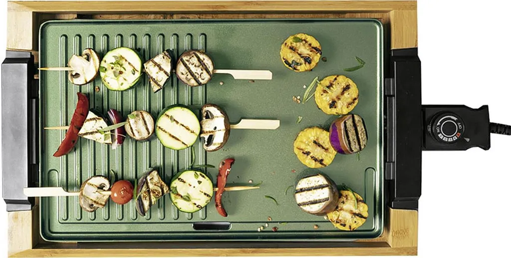 Grill de table pour cuisine saine Just Vegan Ceravegan Eco Bambou