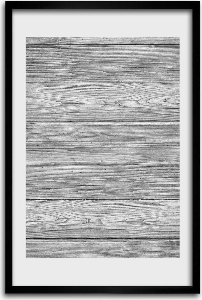 Bild - Bilderrahmen - 40 cm x 60 cm - MDF - Rahmen - Wandkunst - Hölzerner Hintergrund