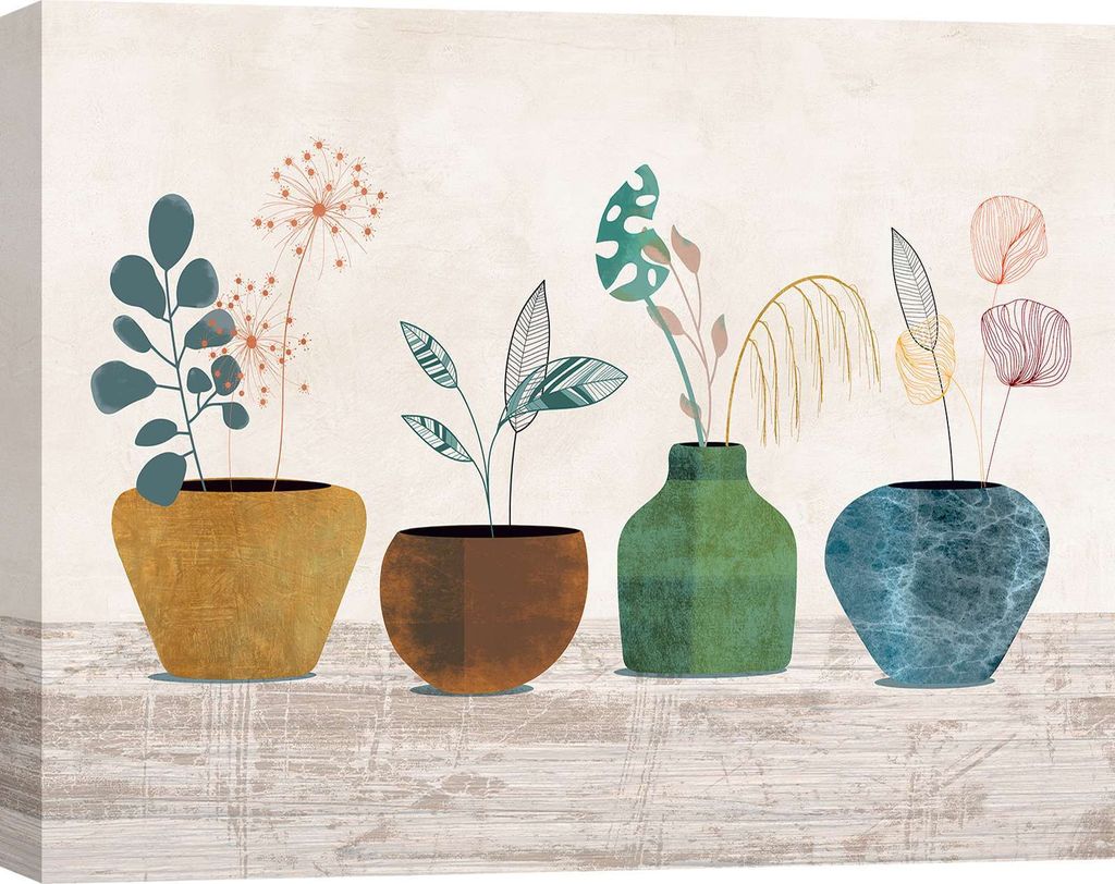 Leinwandbild mit Blumen im nordischen Stil - Sayaka Miko, Elements of Nature - 120x90 cm