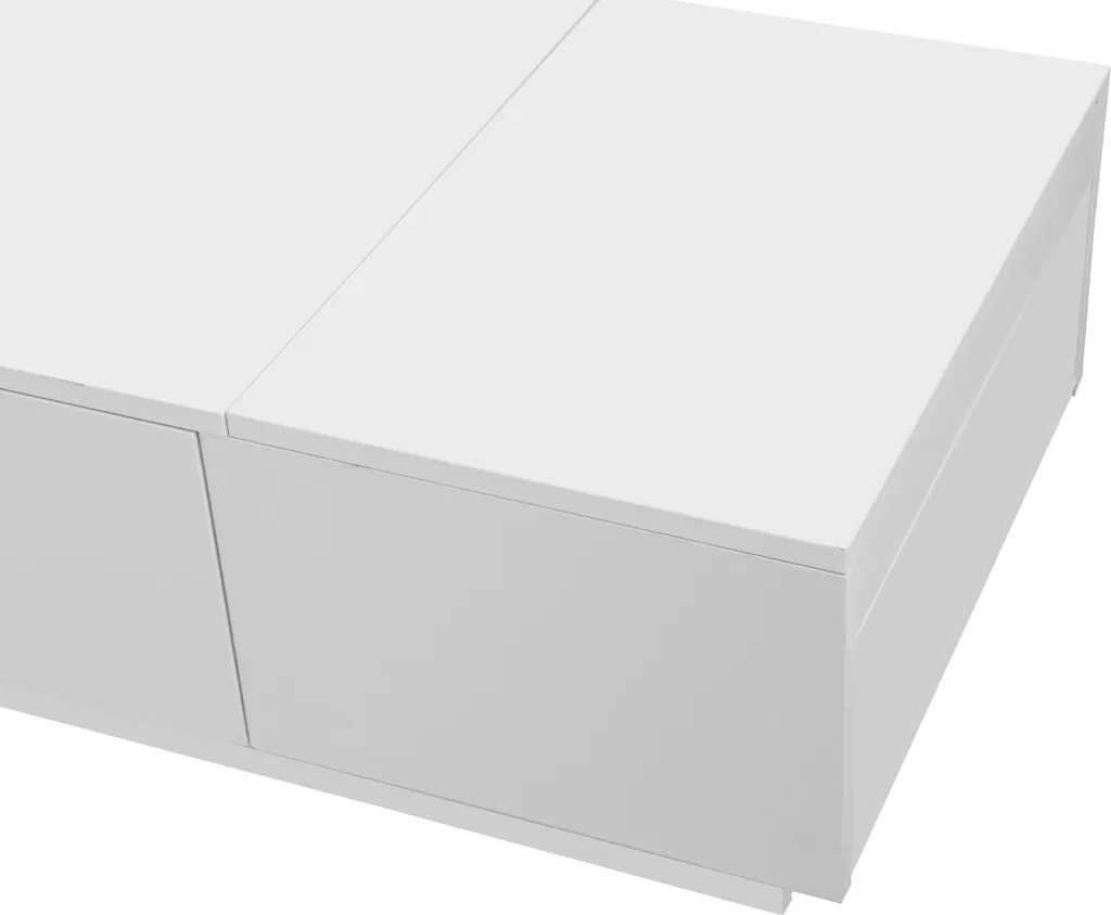 Table basse avec rangement push-pull et tiroirs double face Sweiko - 17