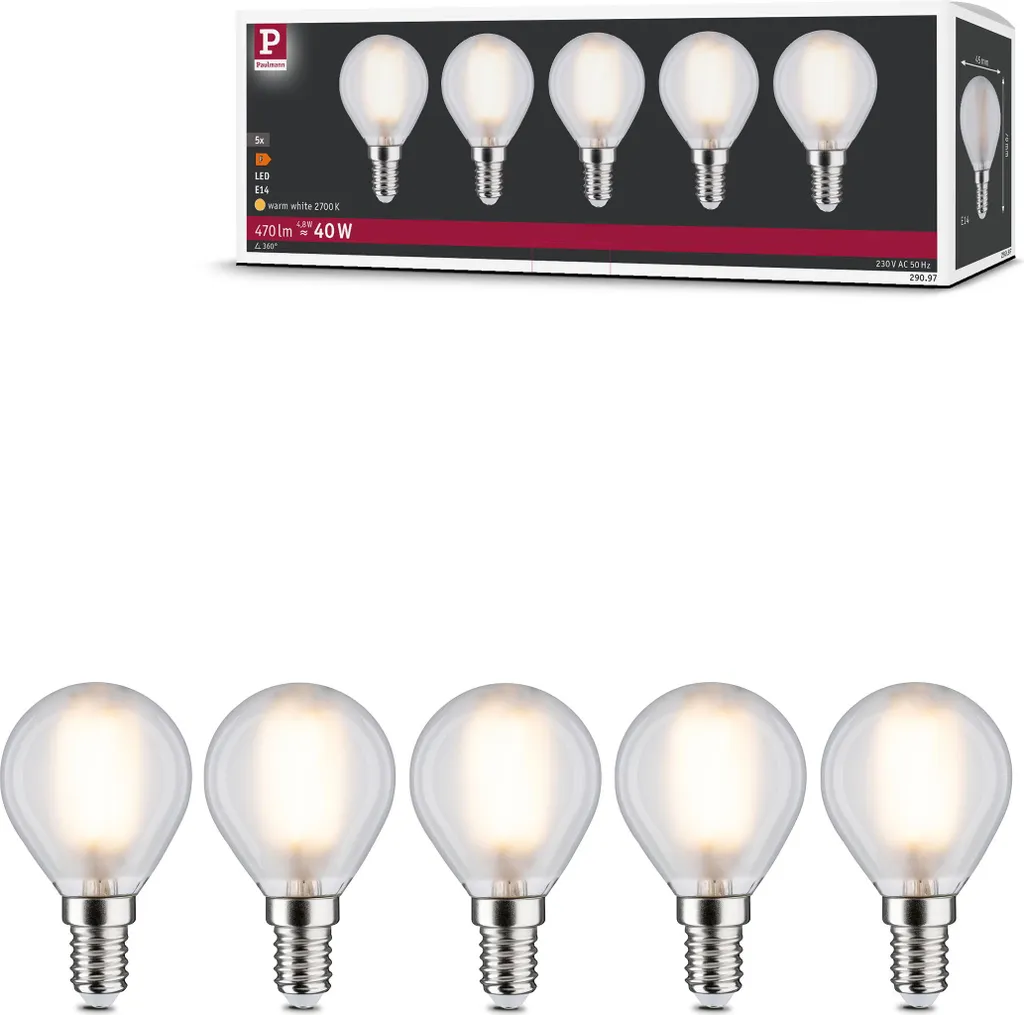 Paulmann Filament 230V Gocce LED E14 E27 - Lampadine Risparmio Energetico