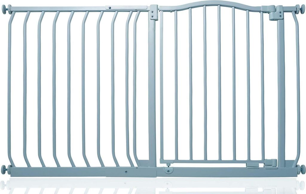 Safetots Treppenschutzgitter mit gebogenem oberen Teil, 125cm - 134cm, Grau