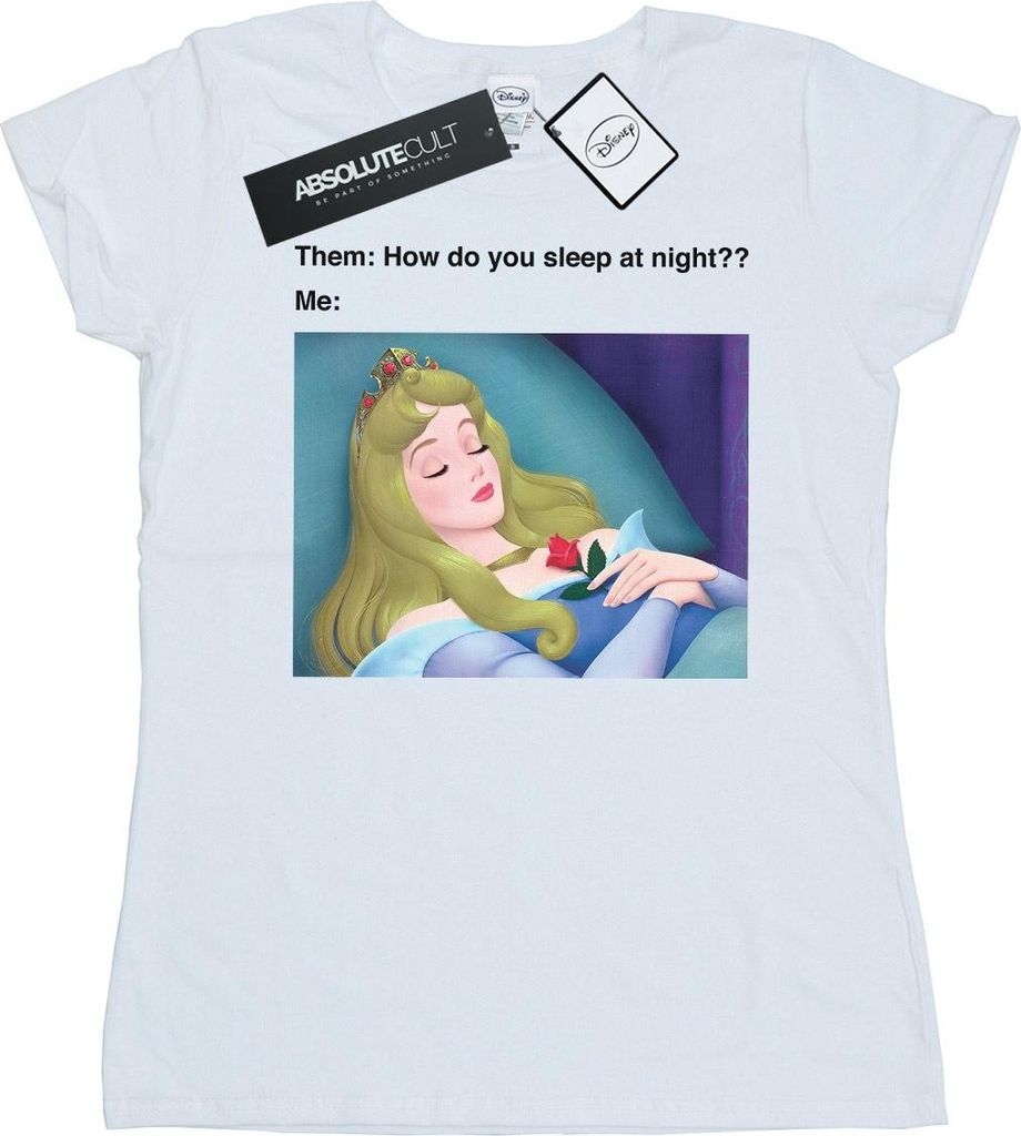 Disney - "Sleeping Beauty" T-Shirt für Damen BI15009 (XL) (Weiß)