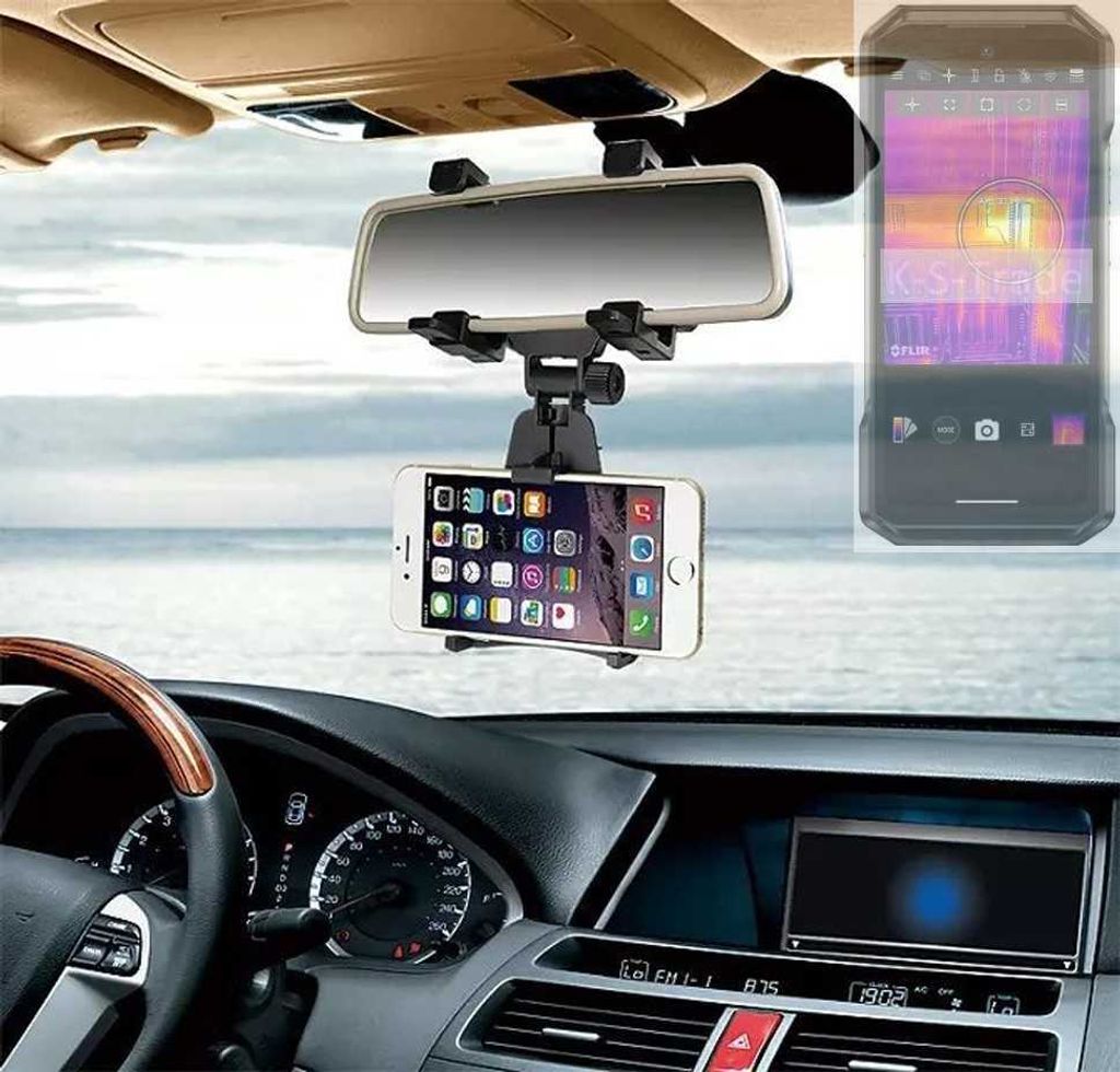 K-S-Trade Smartphone Halterung kompatibel mit Ulefone Armor 27 Pro 5G Rückspiegel Halterung schwarz Auto Halterung KFZ Halter