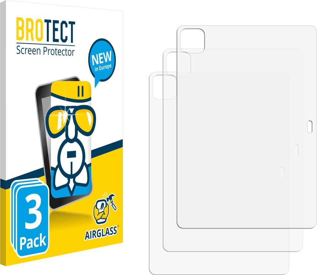 3x BROTECT Schutzglas für Honor Magicpad 3 (Rückseite) Schutzfolie Panzer Folie Glas Display Schutz klar