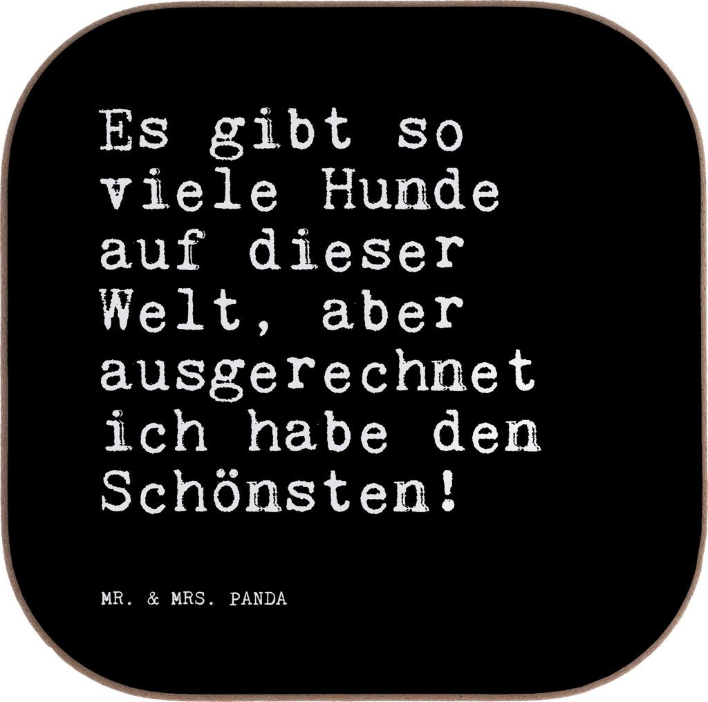 Mr. & Mrs. Panda Holzuntersetzer Es gibt so viele... - Schwarz - Geschenk, Untersetzer für Gläser, gläseruntersetzer, Spruch, Tier, Coaster, Tis...