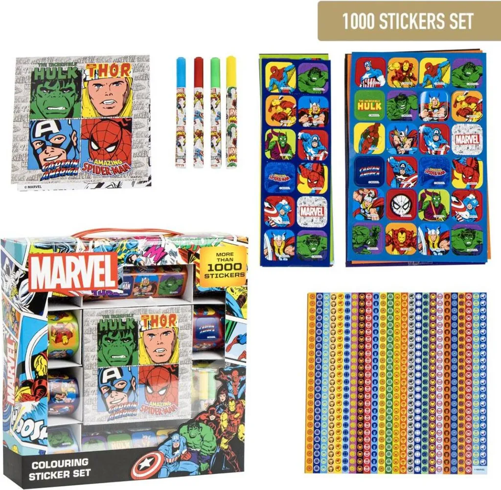 Marvel StickerWorld set d'autocollants enfants pour l'école