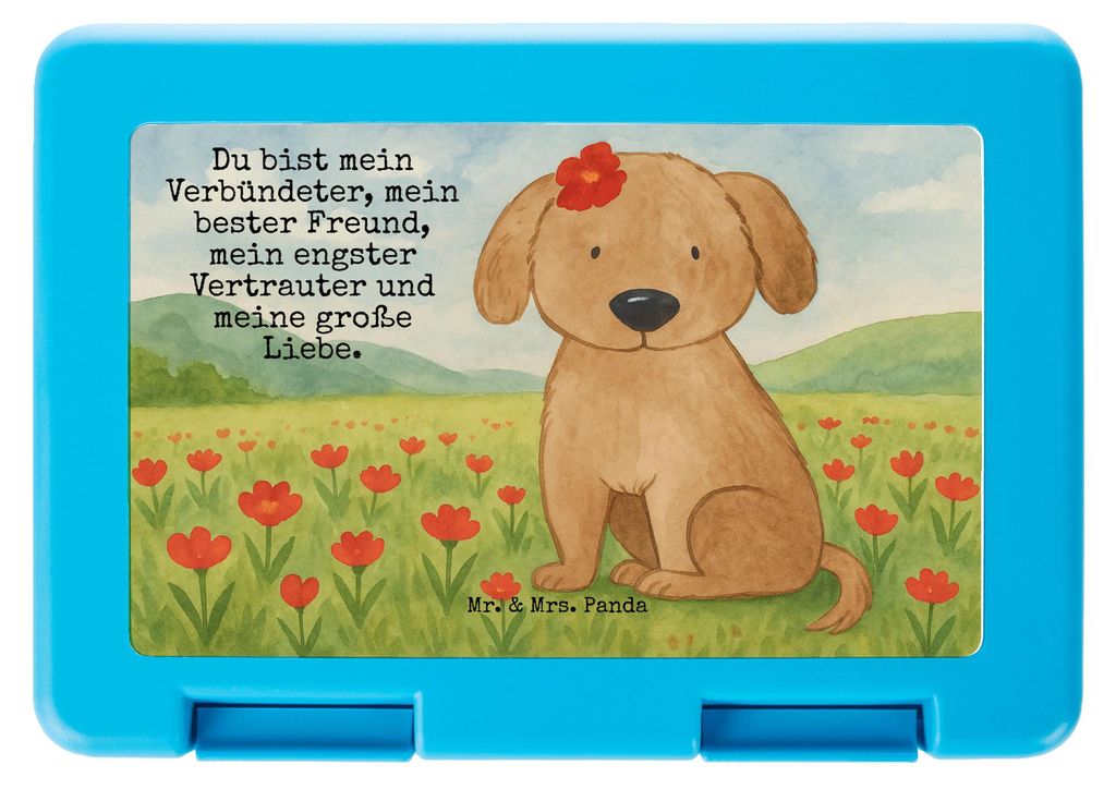 Mr. & Mrs. Panda Bento Box Hund Dame Design - Weiß - Geschenk, Essensbox, Hundeliebe, Snackbox, Liebenswert, Sprüche, Lunchbox, Liebe, Meal Prep,...