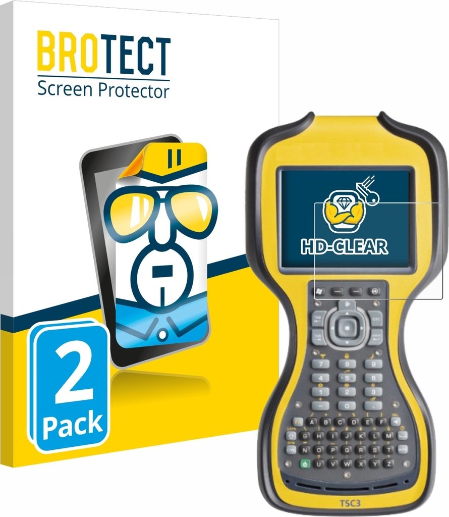 2x Für Trimble TSC3 Schutzfolie BROTECT Displayschutz Display Schutz Folie Klar Transparent