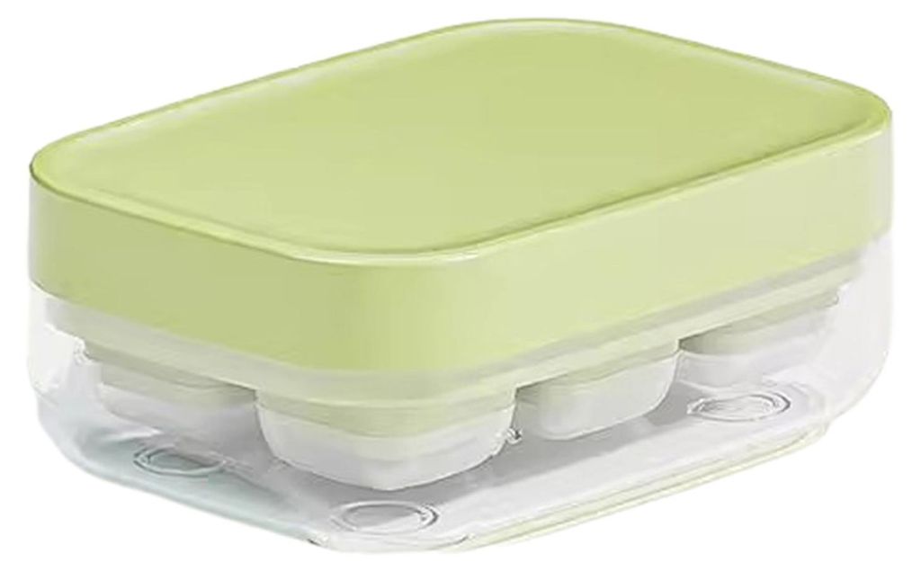 Silikon-Eiswürfelform mit Deckel, einfache Entnahme, Mini-Eiswürfelform, quadratisch, für Gefrierschrank, BPA-frei, stapelbar, unverzichtbar fü...