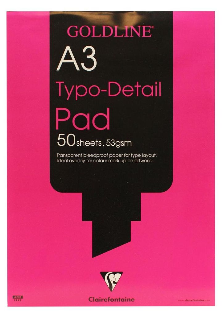 Clairefontaine Typo/Detailed pad A3 50 sheets