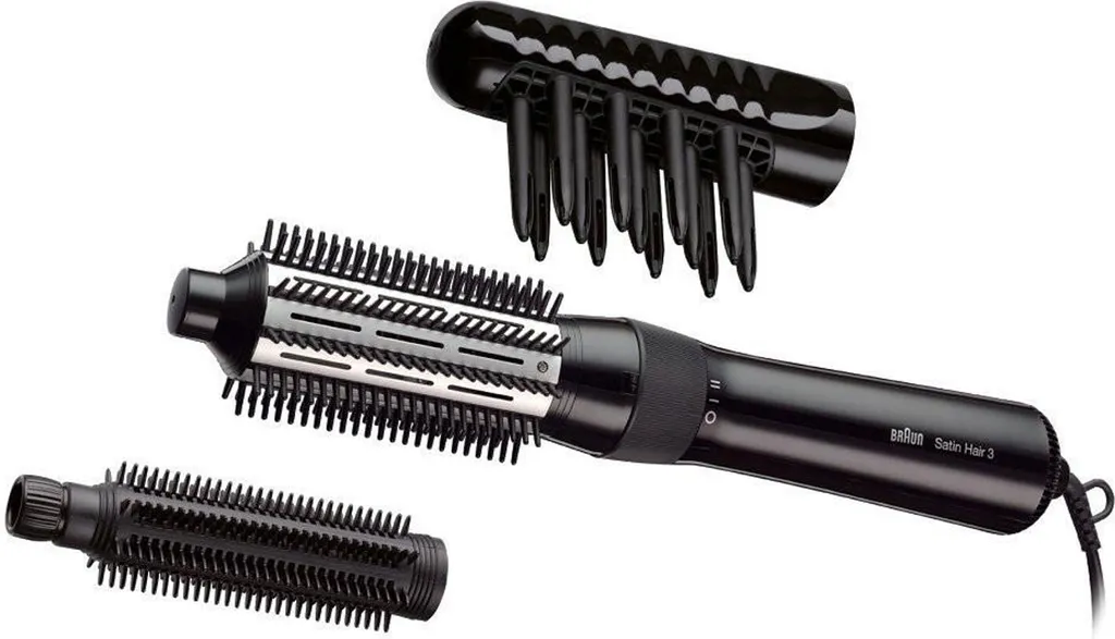 Braun Satin Hair 3 AS330 Brosse Soufflante Noir - Fini Lisse Sans Nœud