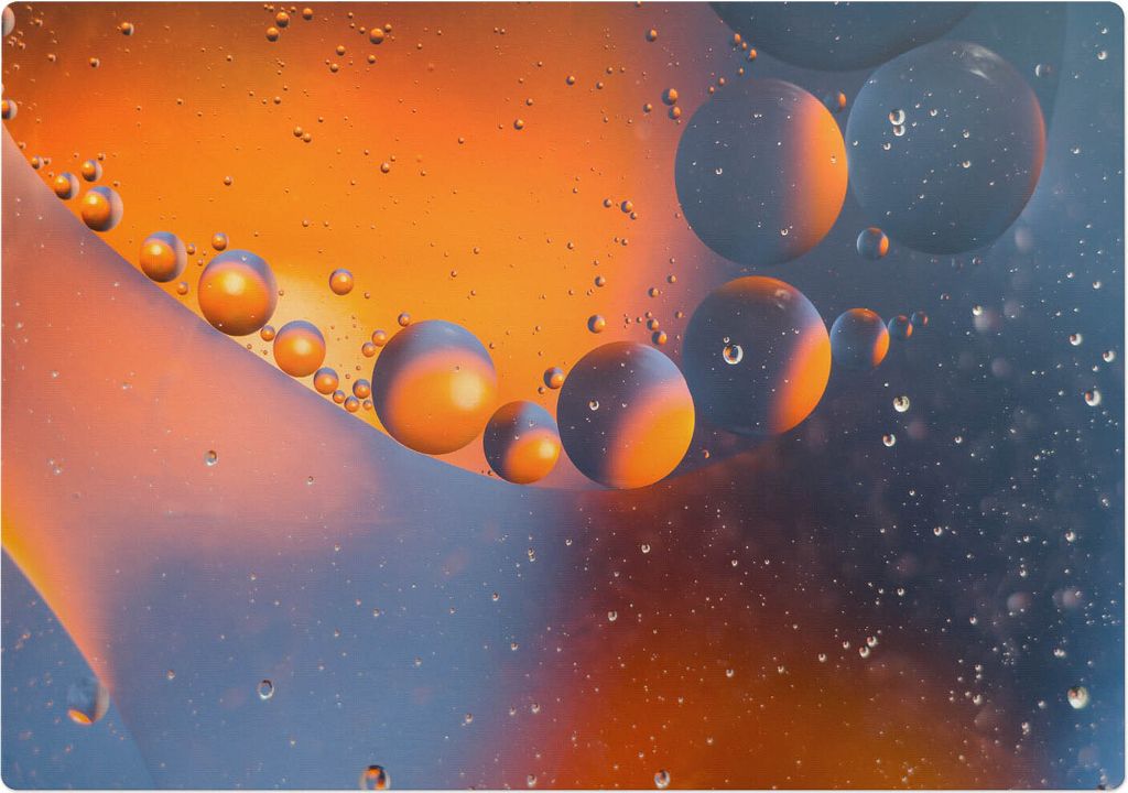 Blase abstrakt – Bodenschutzmatte – Stuhlunterlage 100x100 cm – Rutschfest – Hartbodenmatte