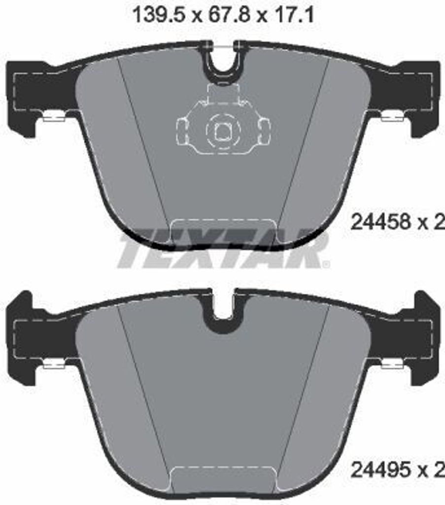 TEXTAR Bremsbeläge Satz Hinten für BMW X5 (E70) 2445801 Produktbild 