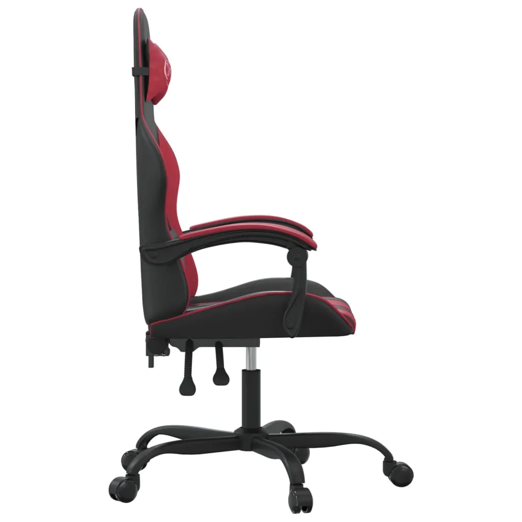 VidaXL Sedia Da Gaming Nera In Similpelle – Girevole, Regolabile E Con Poggiabraccia - 6