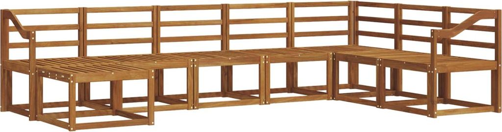 vidaXL Outdoor-Sofagarnitur 8 pcs Natur Massivholz Akazie