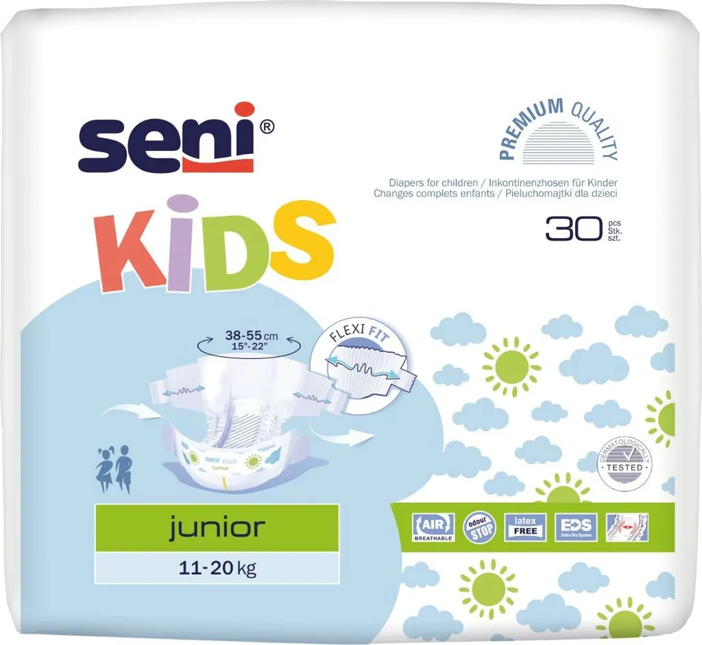 Seni Kids Junior Slip d'incontinence 11-20 kg - Change complet 5X30 St