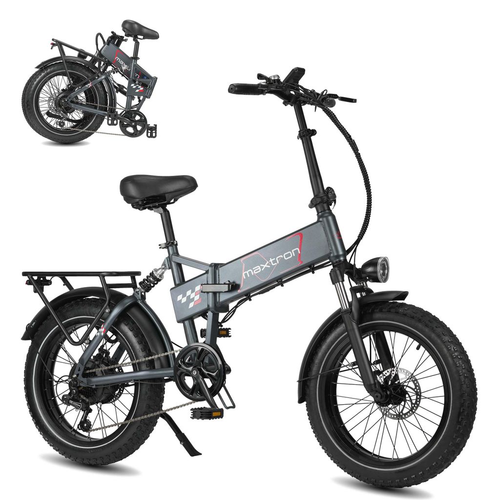 Maxtron Polaris 20" E-Klapprad Fatbike, 48V 13Ah 624Wh, 250W 60Nm Motor, 20x4.0 Breitreifen, 7-Gang SHIMANO, Trekking & City Elektro-Faltrad