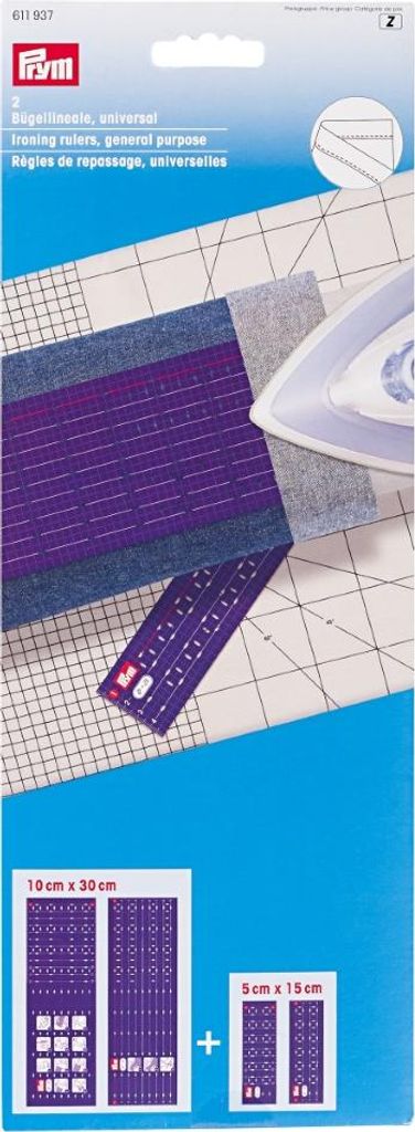 Prym Universal Bügellineale hitzebeständig, Set 10x30cm & Produktbild 