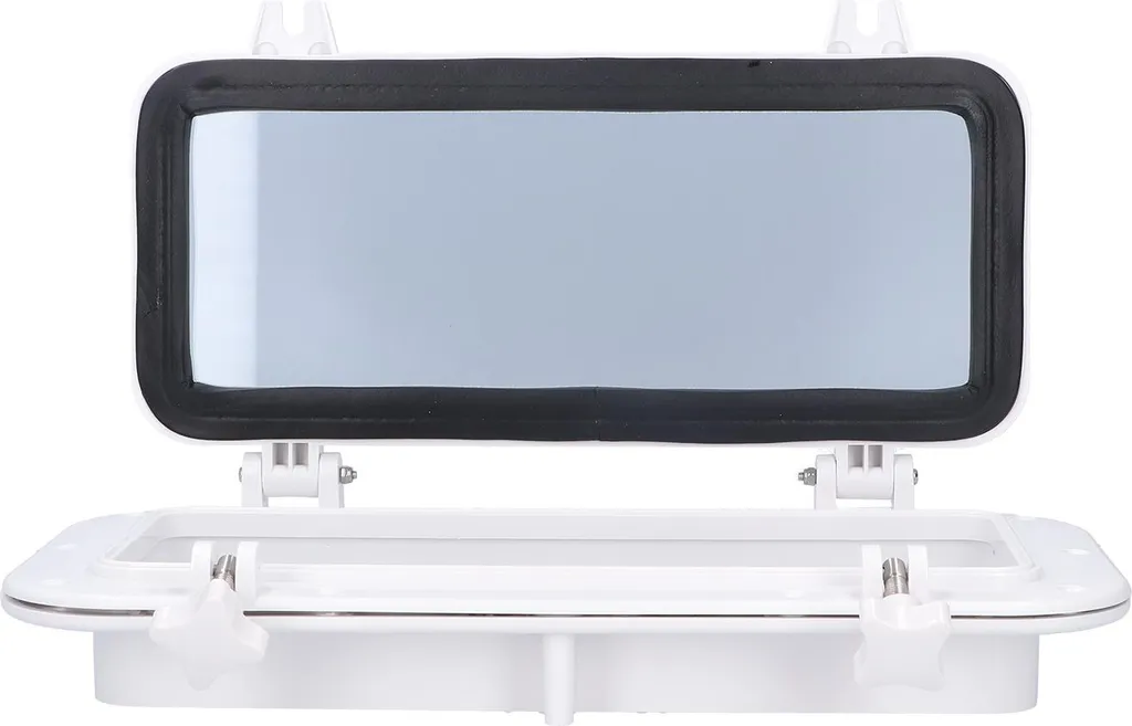 Fenêtre de cabine rectangulaire en verre trempé blanc pour nautisme