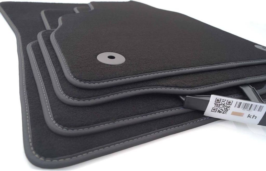 Fußmatten für Citroen C5 / C5 Tourer 2008-2017 alle Velours Automatten Matten Set 4-teilig Schwarz Antirutsch Wetterfest