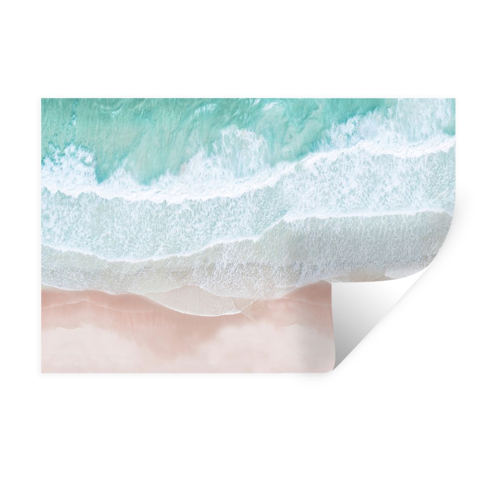 MuchoWow Wandtattoo Wandsticker Wandaufkleber Meer - Strand - Blau - Natur 30x20 cm Selbstklebend und Repositionierbar - Wierderverwendbar - Selb...