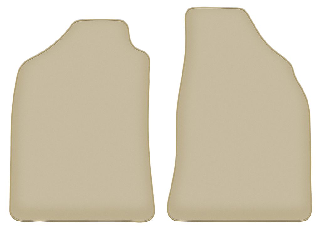 Velours-Fußmatten Vorne PREMIUM beige passend für Mazda BT-50 (2007-2012, Abholung) – mit Befestigungen – passgenau