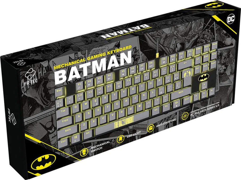 Améliorez vos parties avec le Clavier Gamer Batman Fr-tec Noir Robuste