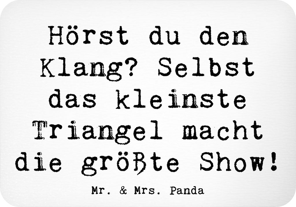 Mr. & Mrs. Panda magnet Spruch Triangel Klang - Weiß - Geschenk, Musiker, Pinnwandmagnet, haftmagnet, zettelhalter, Show, whiteboardmagnet, Instru...