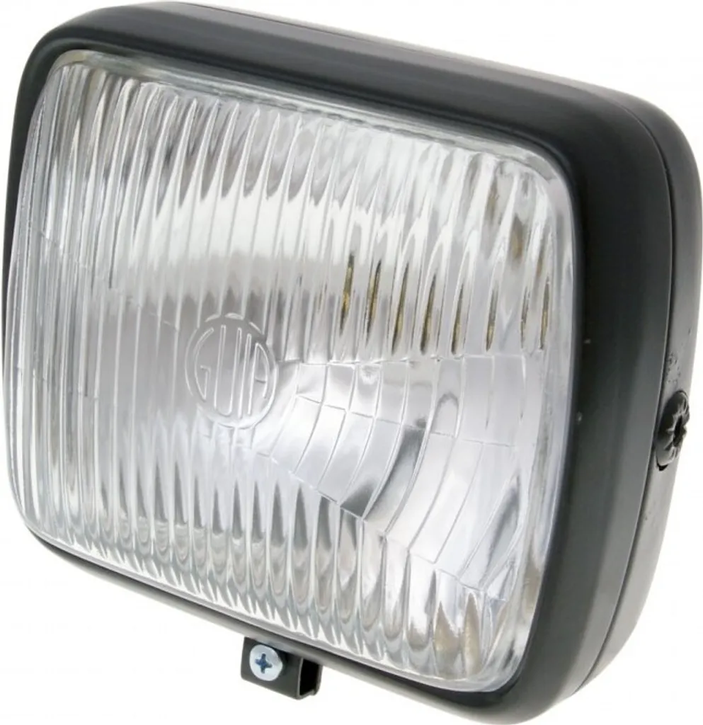 Phare rectangulaire noir Kreidler pour cyclomoteur vintage 12V