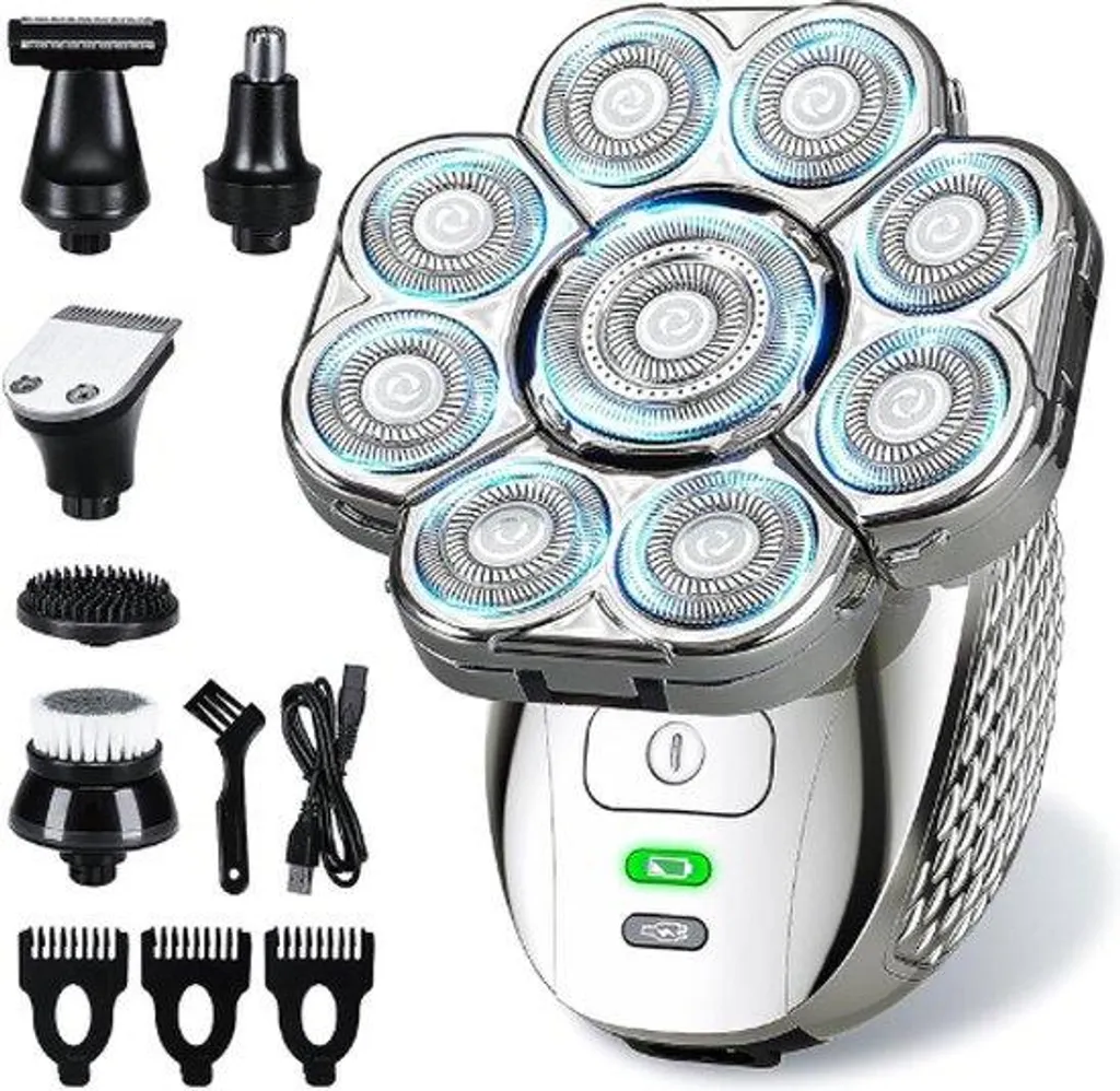 Rasoir 6 en 1 Homme Rechargeable USB - Tondeuse Barbe et Corps Étanche