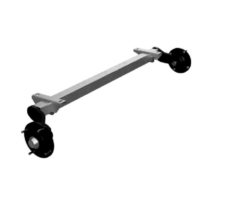 Laufachse für DDR Drehstabachse Lochkreis 4x160 750Kg Gummifederachse