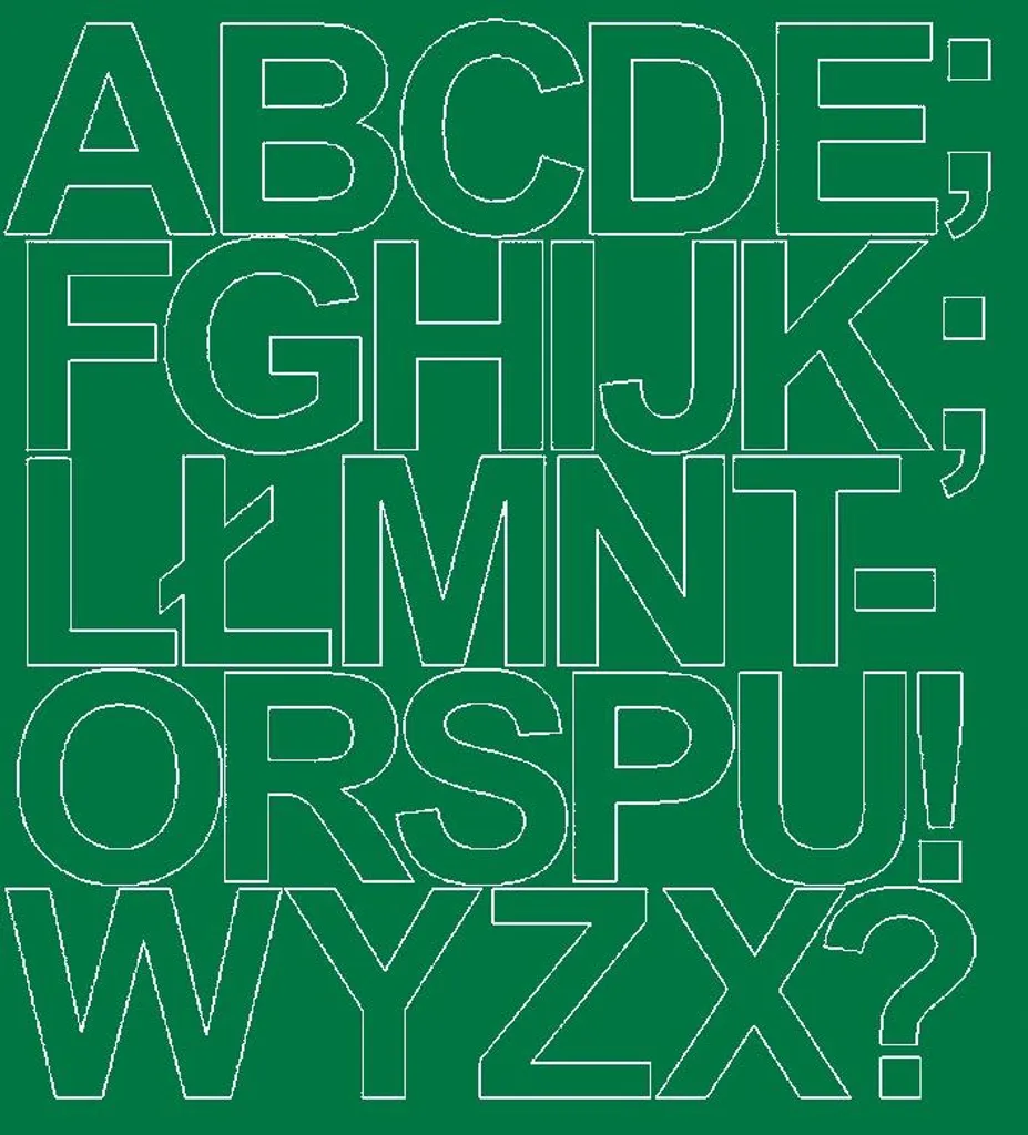 Lettere Adesive Alta Visibilità 10 cm - Verde Brillante Segnaletica