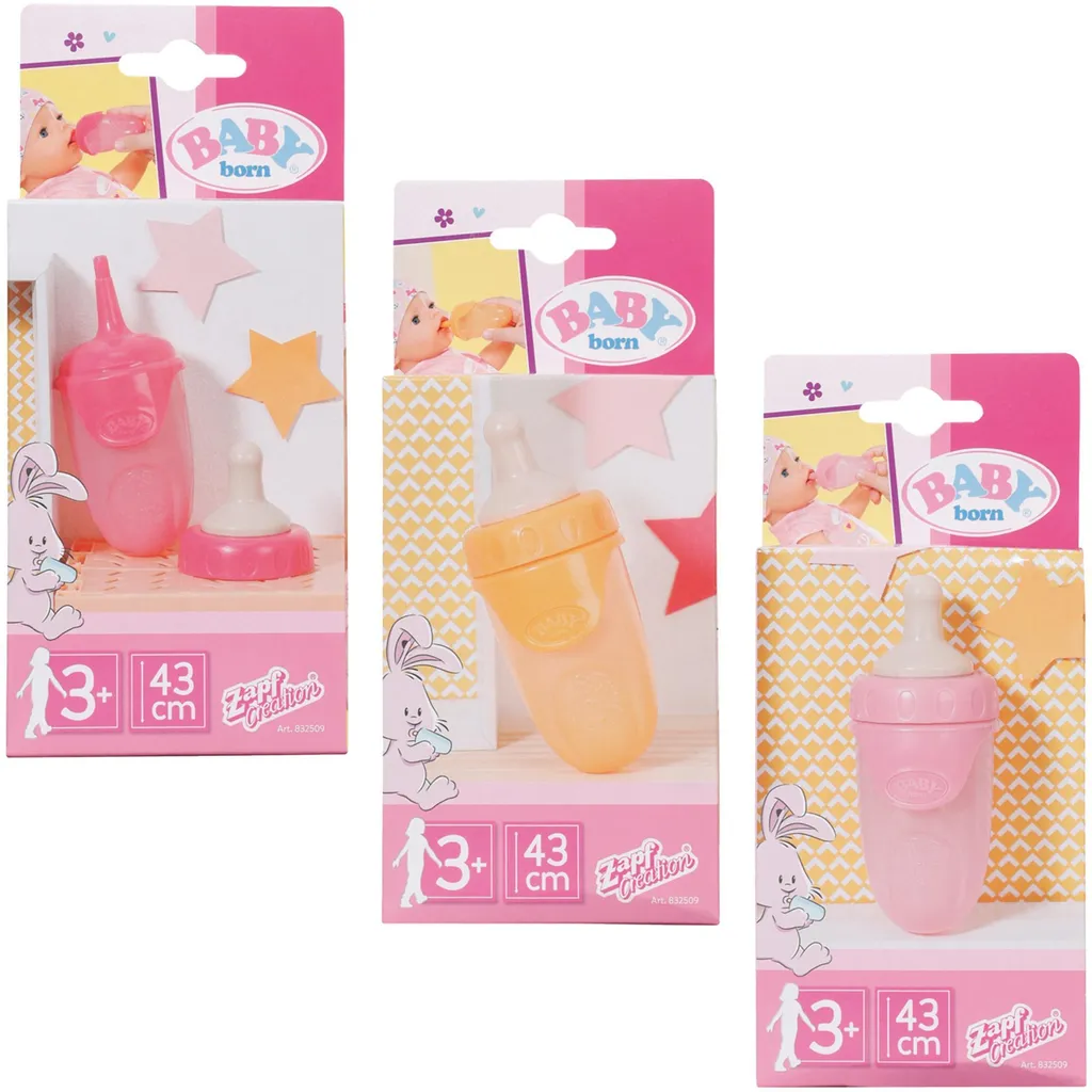 Bouteille pour poupée BABY born Zapf : Gourde d'apprentissage assortie