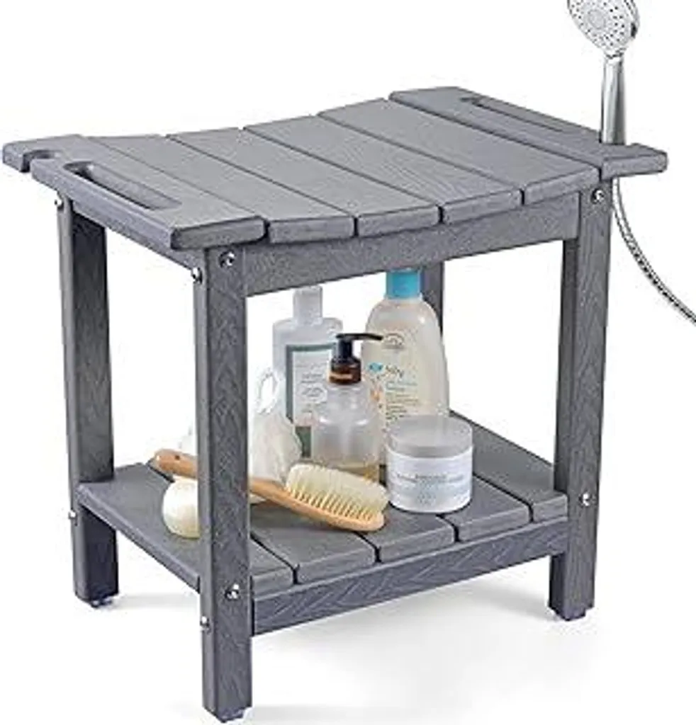 Sgabello Doccia LyriFine HDPE - Sedia Bagno Impermeabile 160kg