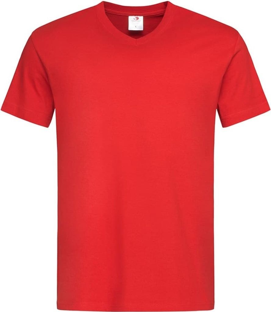 Stedman Herren T-Shirt mit V-Ausschnitt AB276 (M) (Scharlachrot)