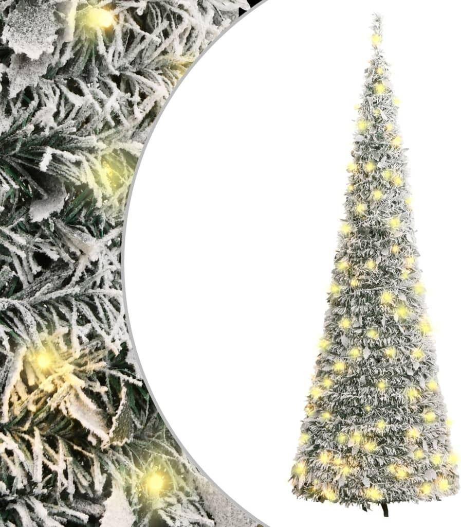 Pop-Up-Weihnachtsbaum Künstlich Beschneit 100 LEDs 150 cm