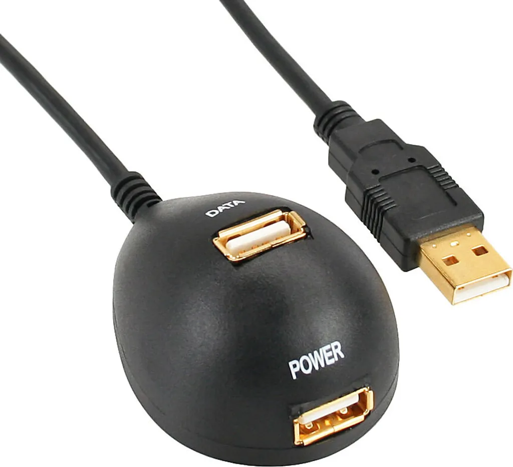 InLine® Cavo USB 2m con Base Magnetica: Addio Cavi Disordinati