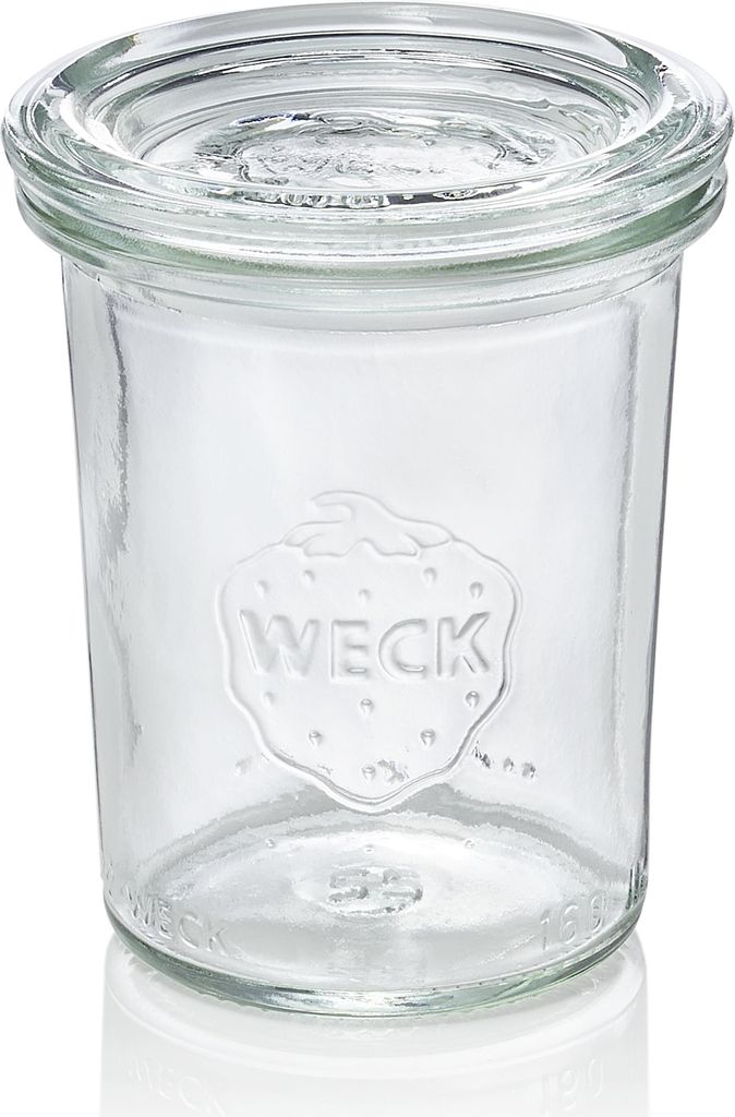 12x mini tumbler in vetro Weck con coperchio Overturn 160 Immagine del prodotto 
