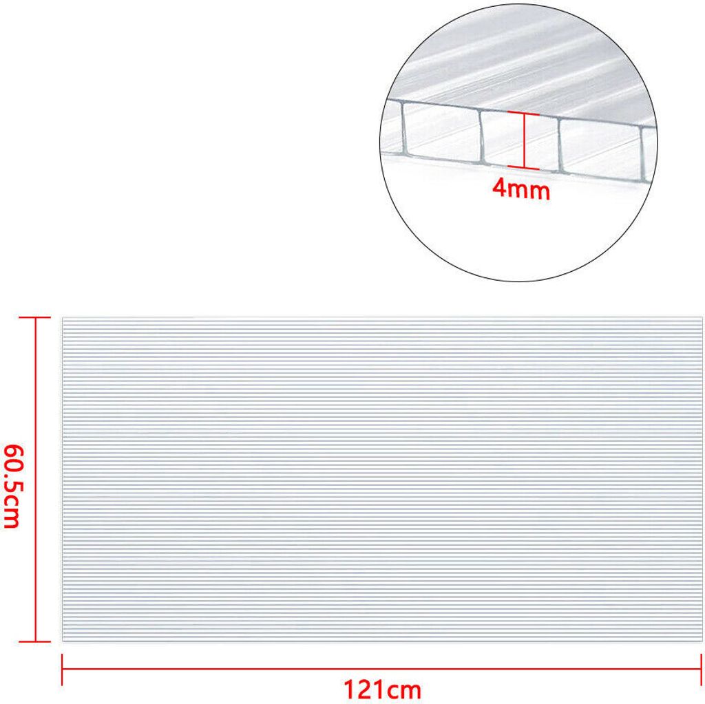 UISEBRT 14 X polykarbonátová dutá komora Twin-Wall Sheet Obrázok produktu 15