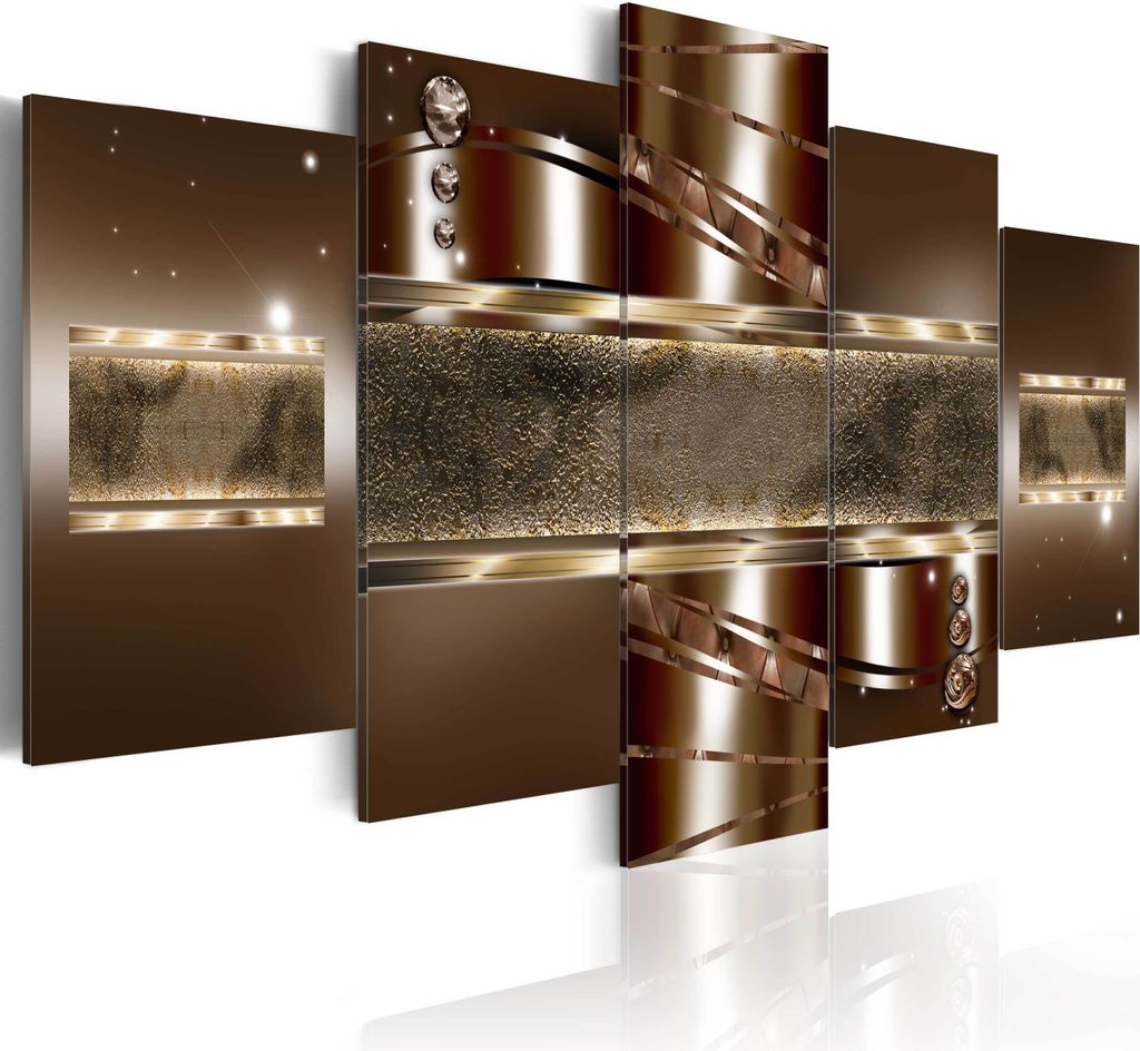 Modernes Wandbild a-A-0145-b-n (100x50) - 5 Teilig Bilder Fotografie auf Vlies Leinwand Foto Bild Dekoration Wand Bilder Kunstdruck ABSTRAKT
